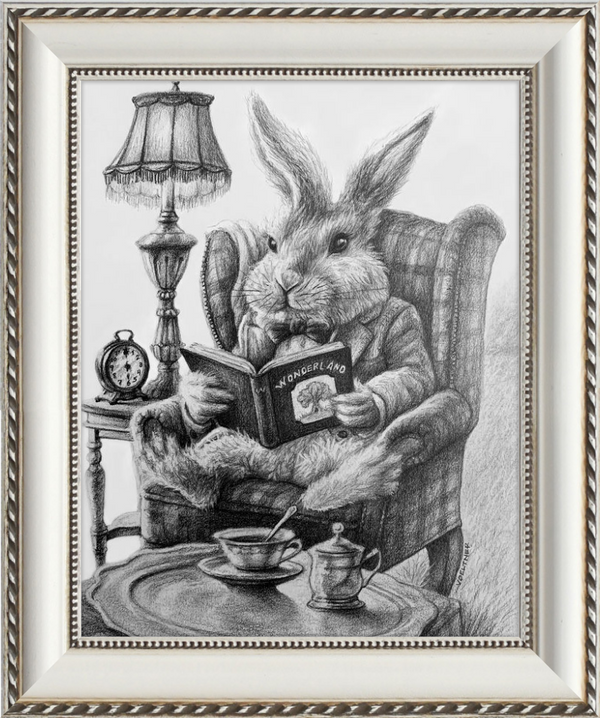 The White Rabbit (Drawing) Art Print