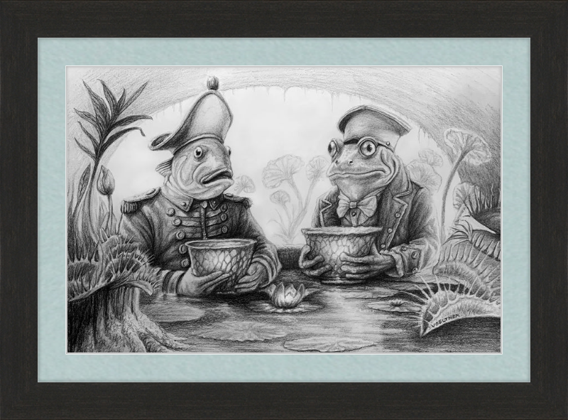 The Footmen (Drawing) Art Print