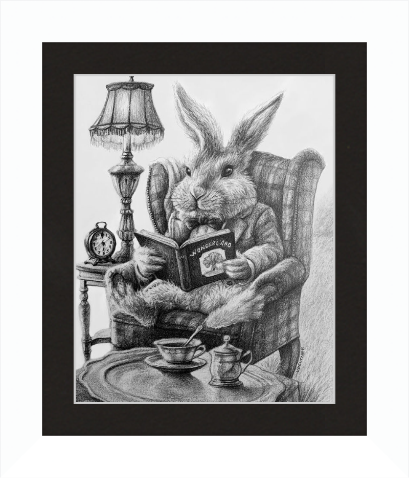 The White Rabbit (Drawing) Art Print