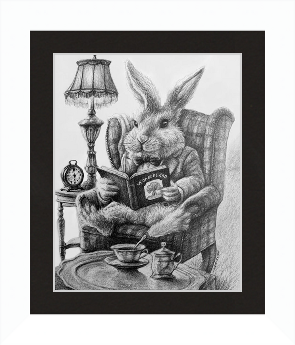 The White Rabbit (Drawing) Art Print