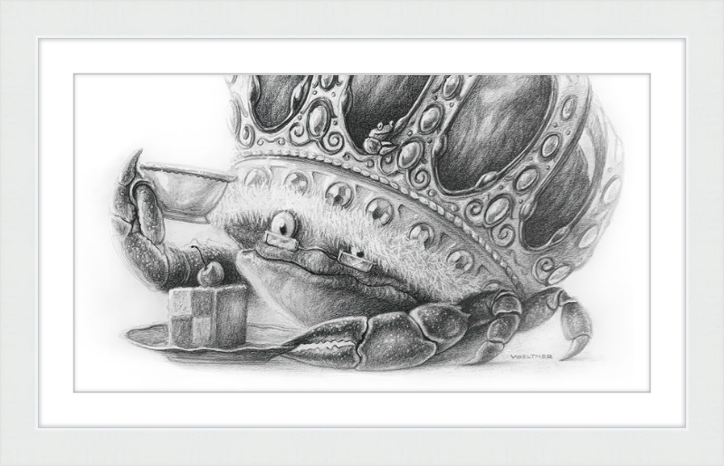 The Old Crab (Drawing) Art Print