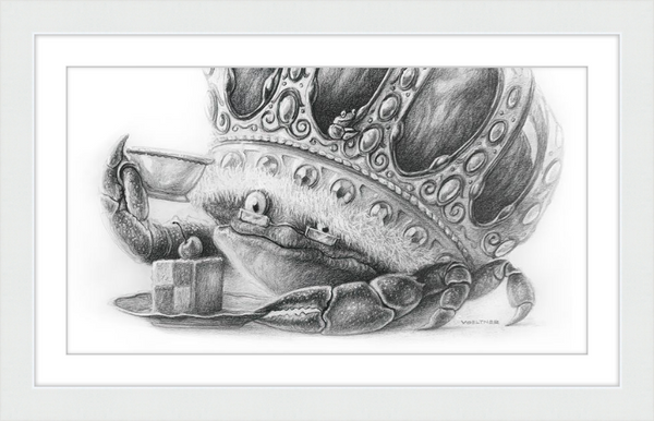 The Old Crab (Drawing) Art Print