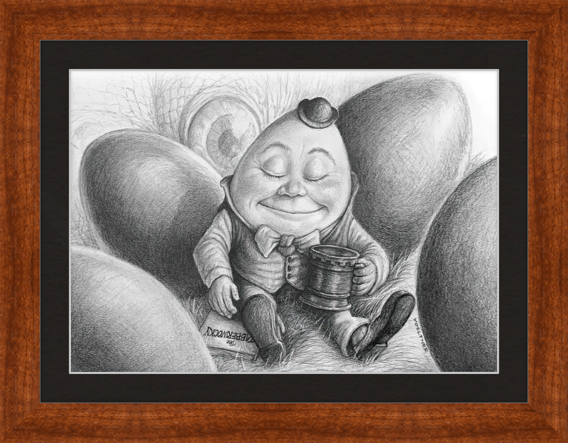 Humpty Dumpty (Drawing) Art Print