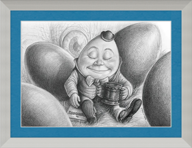 Humpty Dumpty (Drawing) Art Print