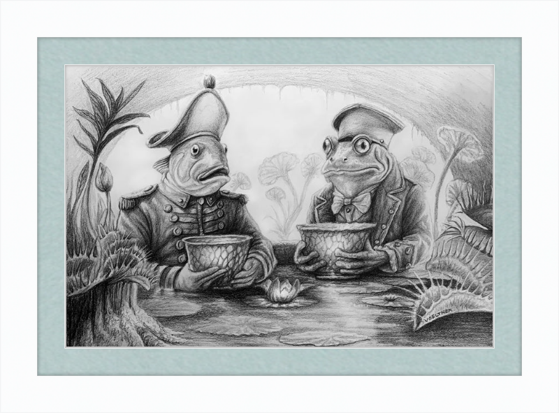 The Footmen (Drawing) Art Print