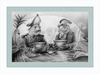 The Footmen (Drawing) Art Print