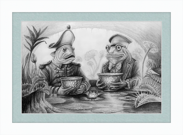 The Footmen (Drawing) Art Print