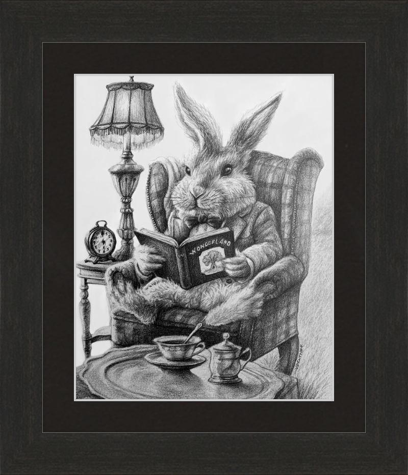 The White Rabbit (Drawing) Art Print