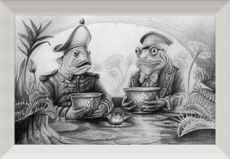 The Footmen (Drawing) Art Print