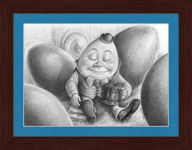 Humpty Dumpty (Drawing) Art Print