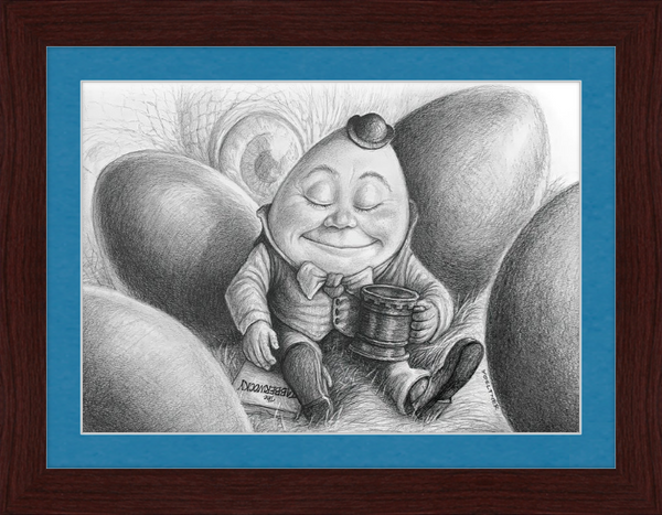 Humpty Dumpty (Drawing) Art Print