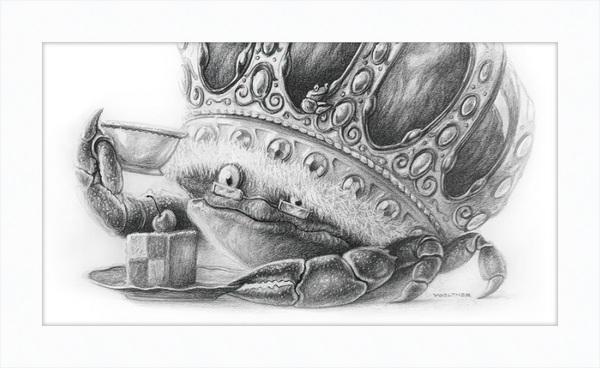 The Old Crab (Drawing) Art Print