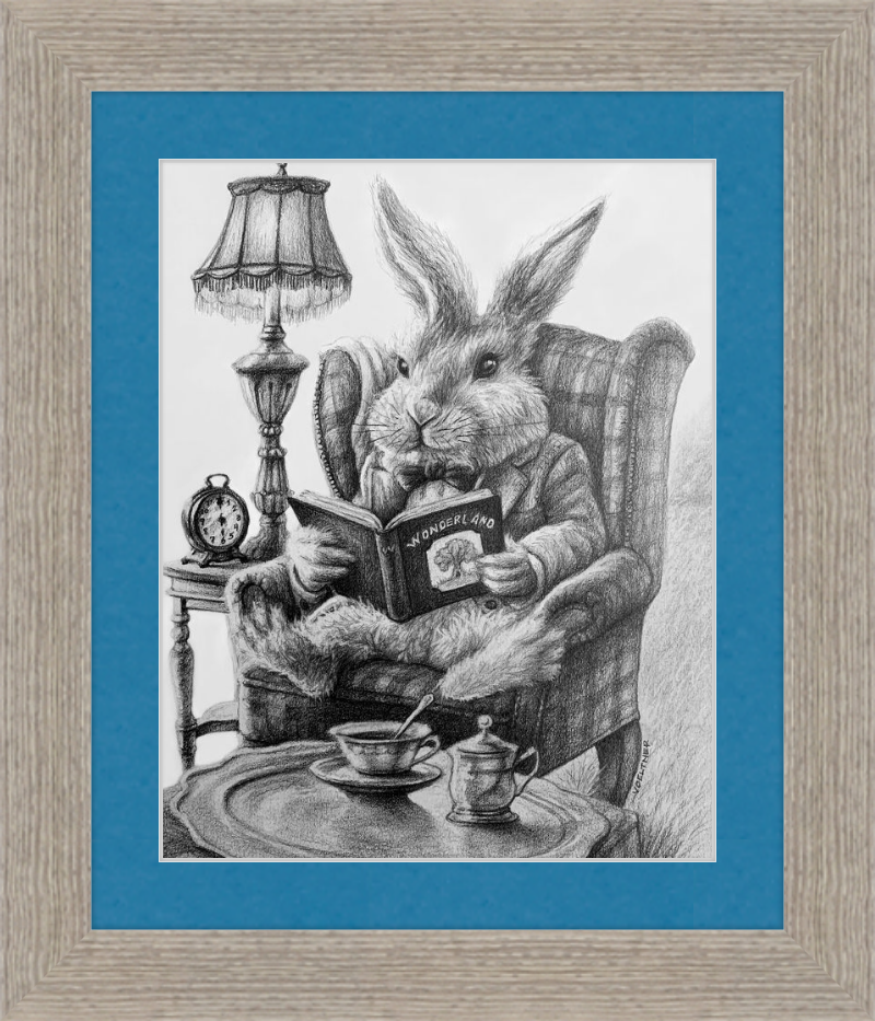 The White Rabbit (Drawing) Art Print