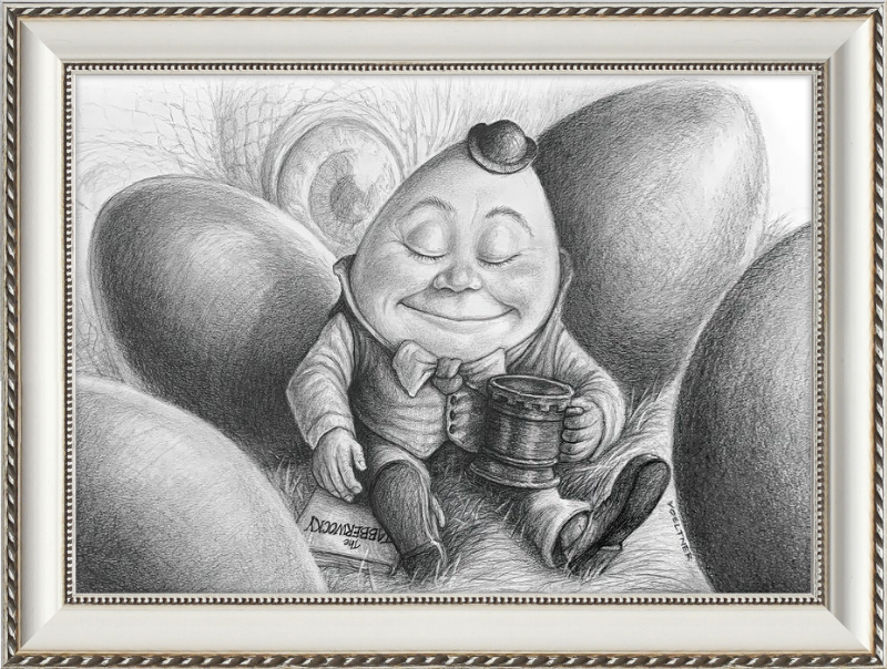 Humpty Dumpty (Drawing) Art Print