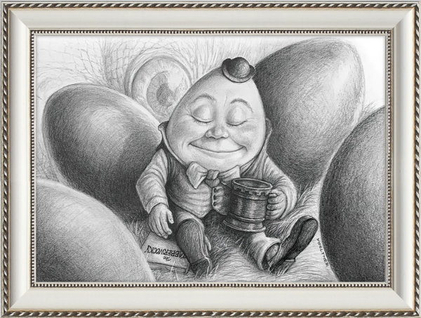 Humpty Dumpty (Drawing) Art Print