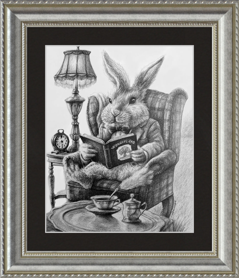 The White Rabbit (Drawing) Art Print