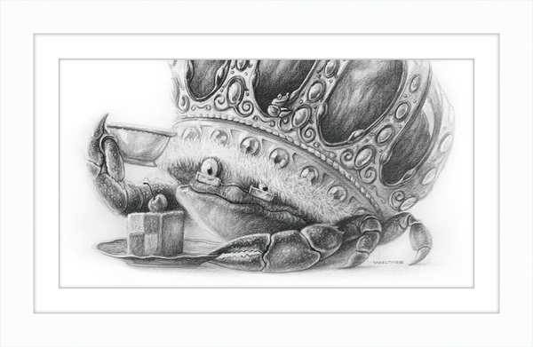 The Old Crab (Drawing) Art Print