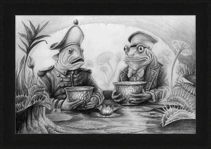 The Footmen (Drawing) Art Print