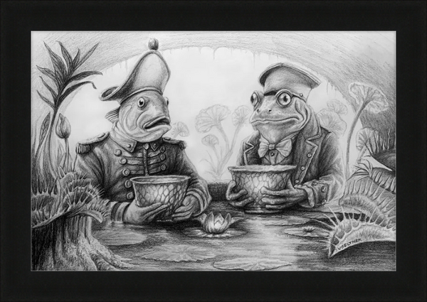 The Footmen (Drawing) Art Print