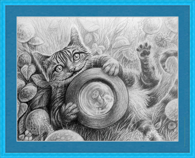 The Cheshire Cat (Drawing) Art Print