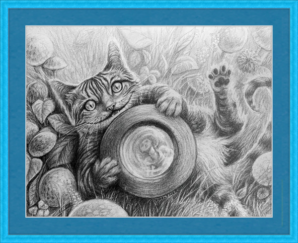 The Cheshire Cat (Drawing) Art Print