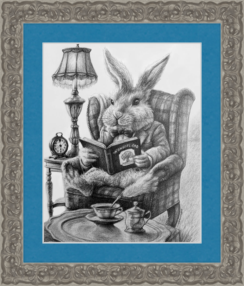 The White Rabbit (Drawing) Art Print