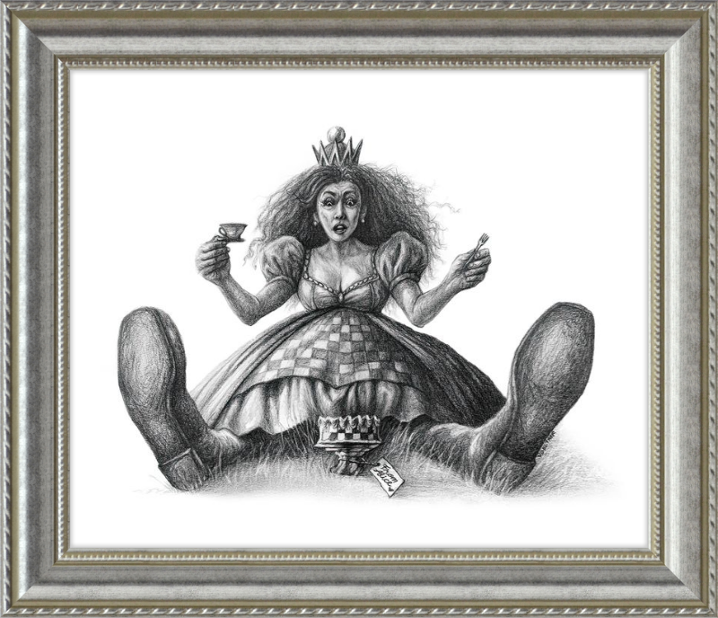 The Red Queen (Drawing) Art Print