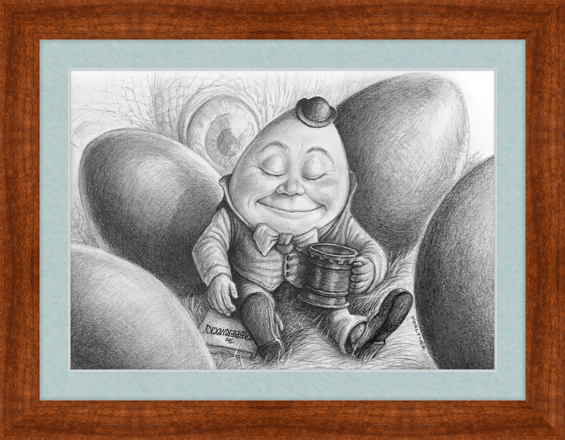 Humpty Dumpty (Drawing) Art Print