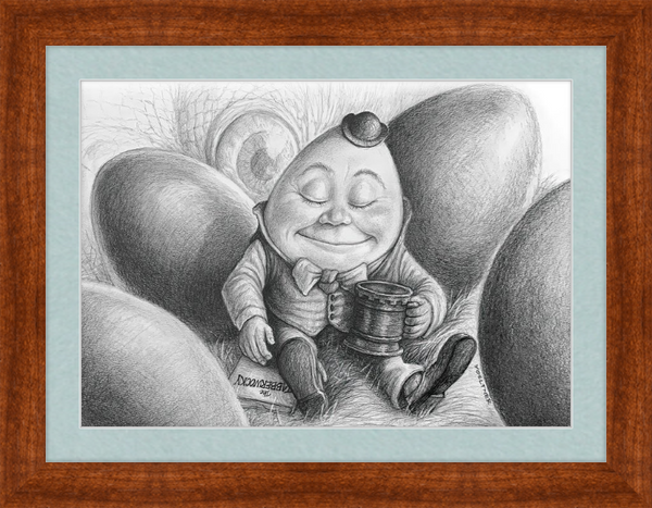 Humpty Dumpty (Drawing) Art Print