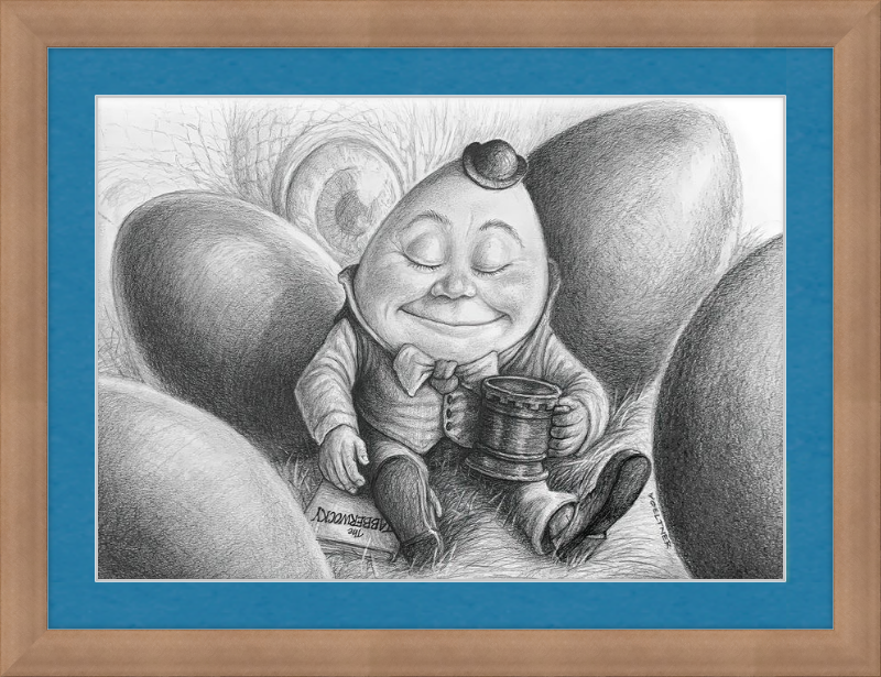 Humpty Dumpty (Drawing) Art Print