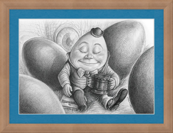 Humpty Dumpty (Drawing) Art Print