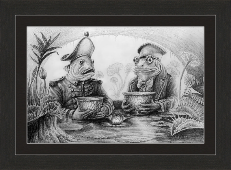 The Footmen (Drawing) Art Print