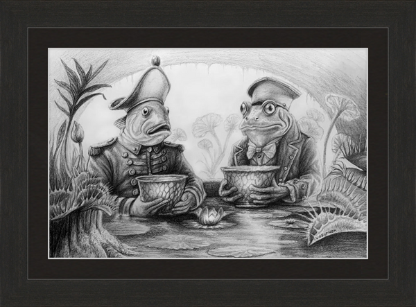 The Footmen (Drawing) Art Print