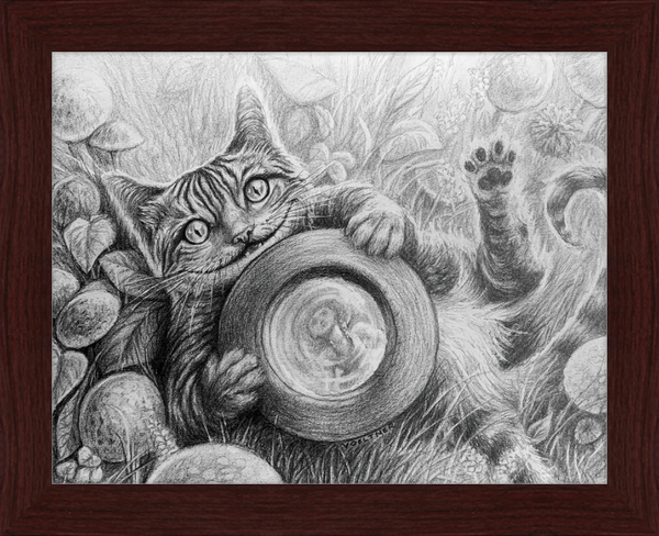The Cheshire Cat (Drawing) Art Print