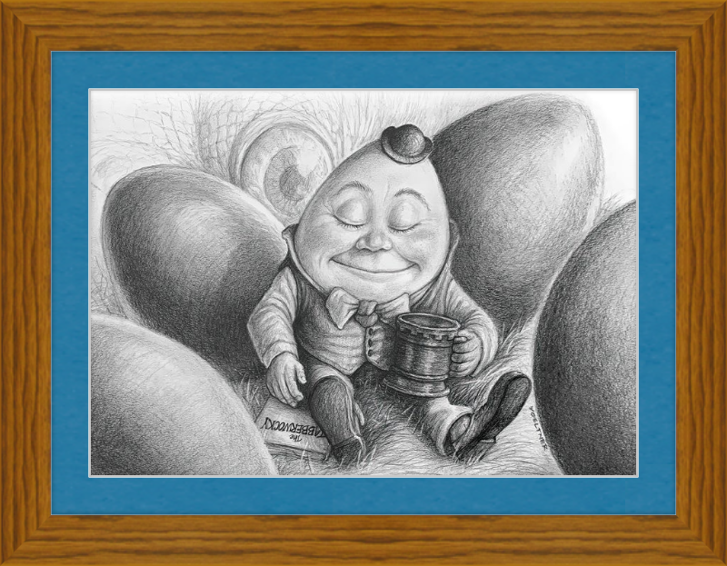 Humpty Dumpty (Drawing) Art Print