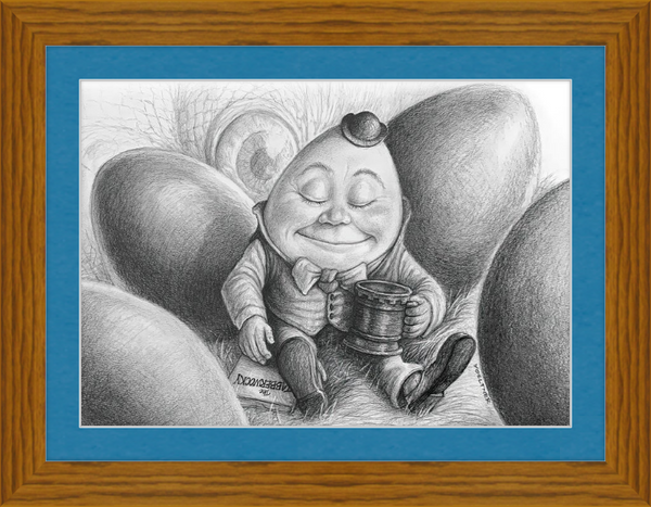 Humpty Dumpty (Drawing) Art Print