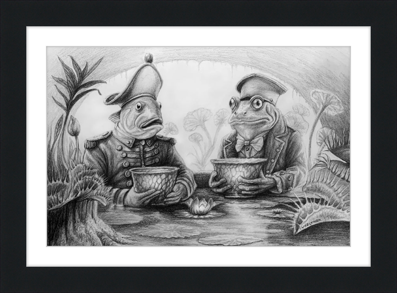 The Footmen (Drawing) Art Print