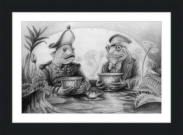 The Footmen (Drawing) Art Print