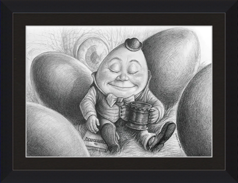 Humpty Dumpty (Drawing) Art Print