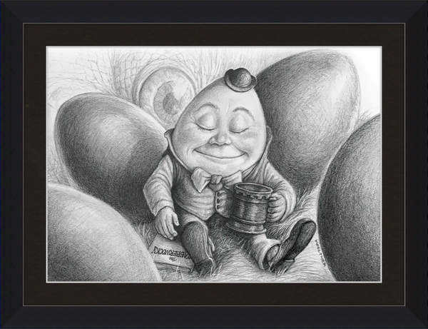 Humpty Dumpty (Drawing) Art Print