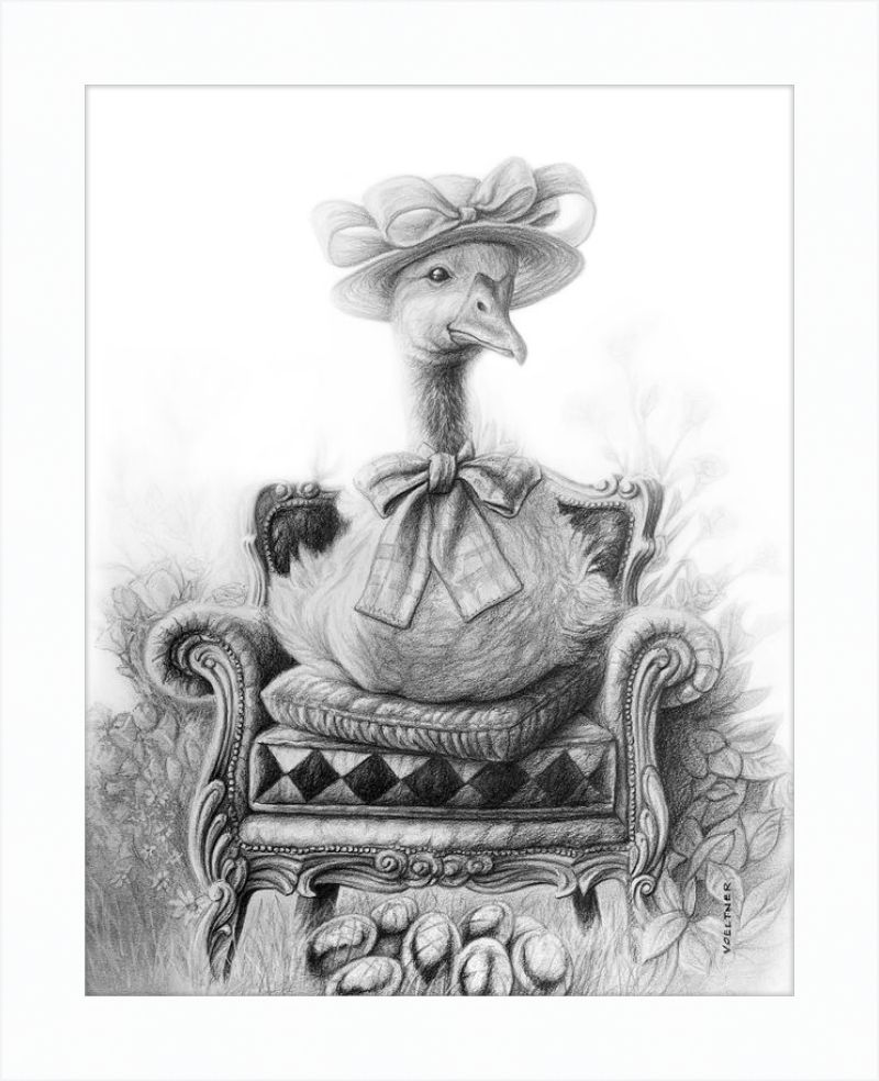 The Goose (Drawing) Art Print