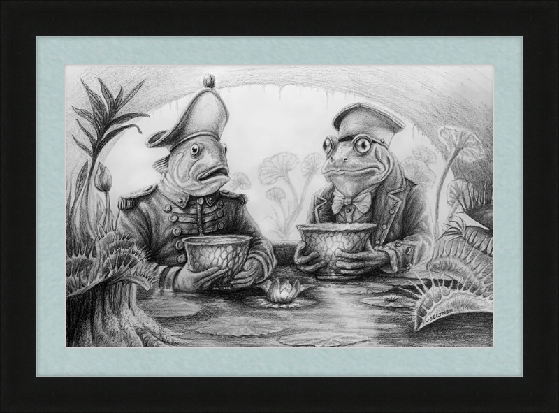 The Footmen (Drawing) Art Print