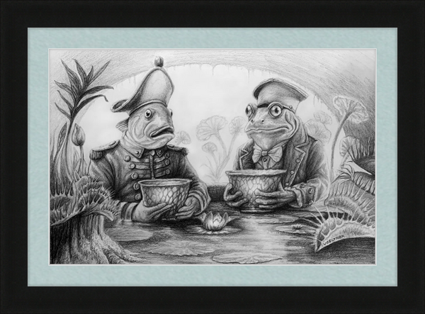 The Footmen (Drawing) Art Print