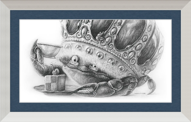 The Old Crab (Drawing) Art Print