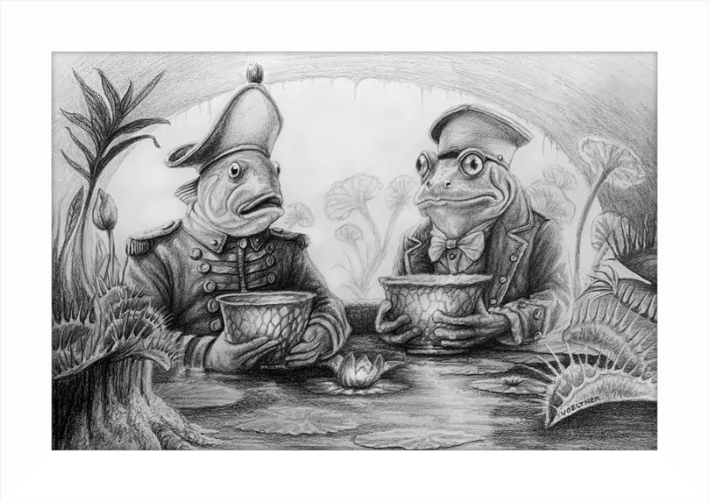 The Footmen (Drawing) Art Print