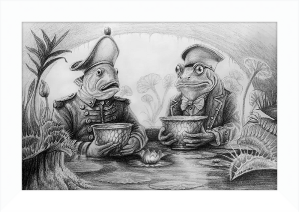 The Footmen (Drawing) Art Print