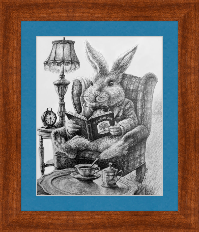The White Rabbit (Drawing) Art Print