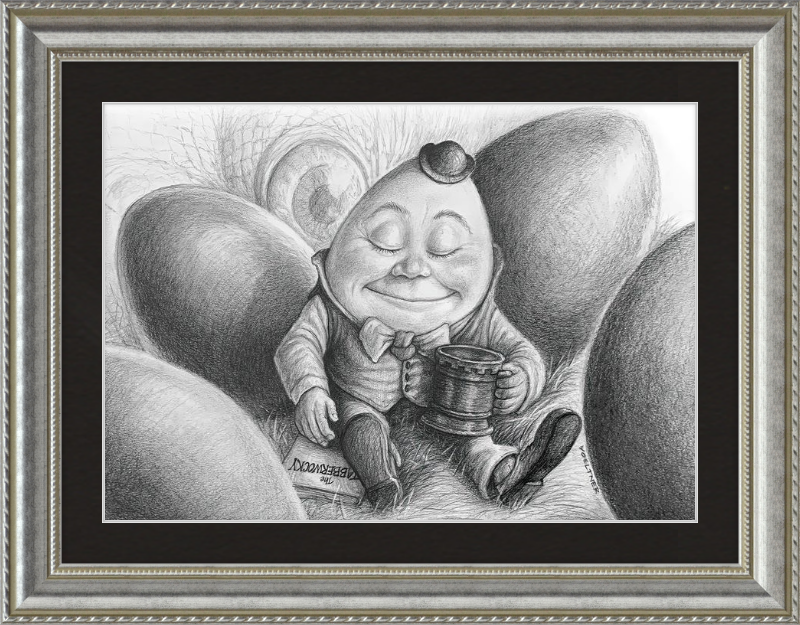 Humpty Dumpty (Drawing) Art Print