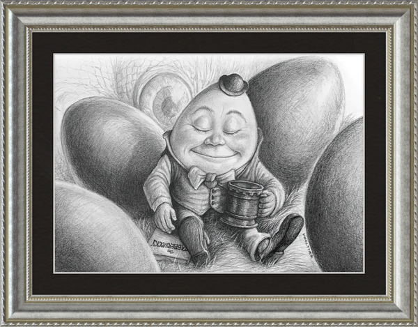 Humpty Dumpty (Drawing) Art Print
