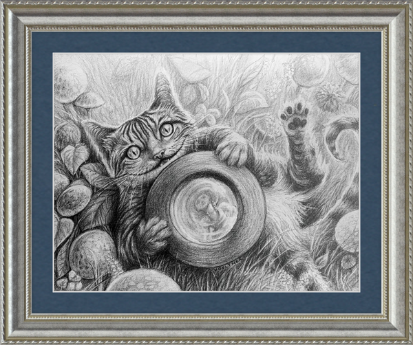 The Cheshire Cat (Drawing) Art Print